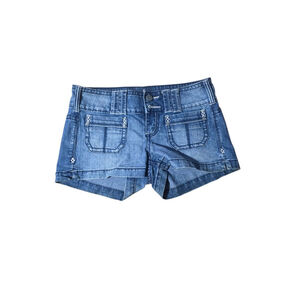 Women's Industrial Cotton Blue Jean Shorts Juniors 9 #455